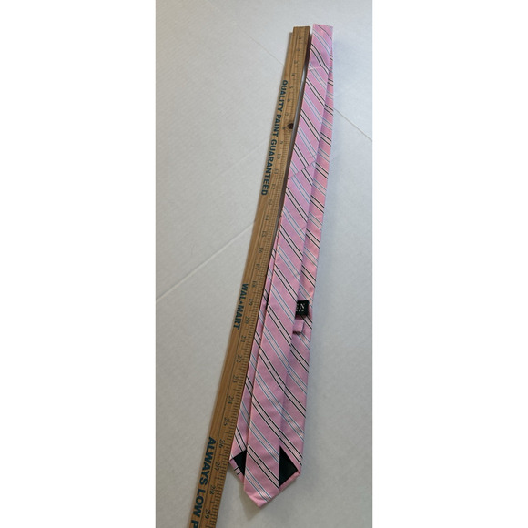 Lauren Ralph Lauren Men's Neck Tie Pink Striped Silk/Cotton Preppy Trendy - Picture 11 of 13
